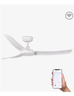 Ventilador de techo blanco con motor DC SMART Siros - Faro