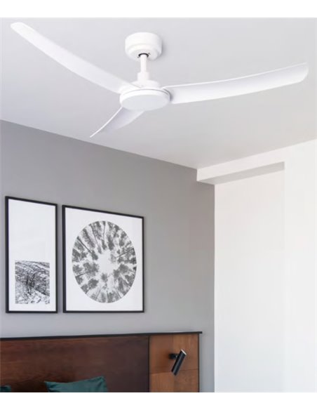 Ventilador de techo blanco con motor DC Siros - Faro