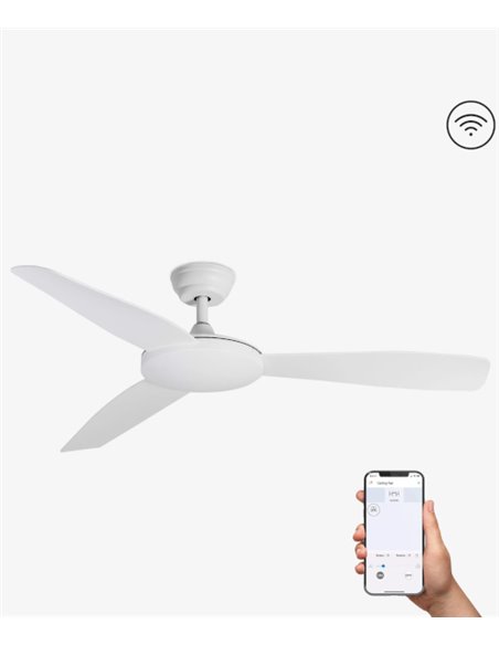 Ventilador de techo sin luz blanco con motor DC SMART Islot - Faro