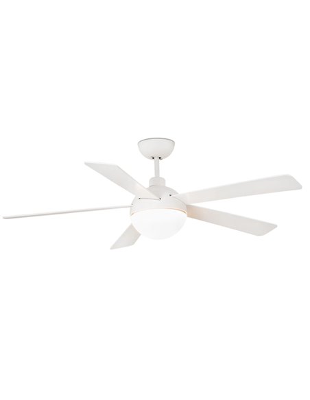 Ventilador de techo blanco con luz y motor DC SMART Izaro - Faro