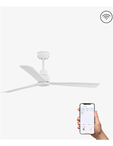 Ventilador de techo blanco mate sin luz SMART Nassau - Faro