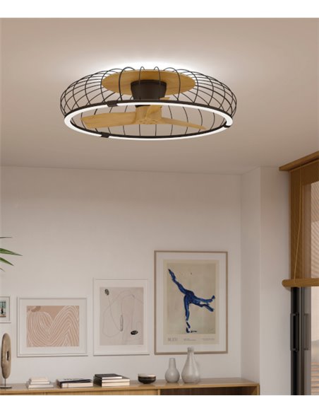 Plafón ventilador de techo con luz y motor DC Nature – Mantra