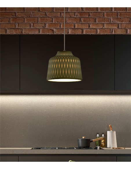 Lámpara colgante Soft – Bover – Lámpara decorativa de silicona, Disponible en 3 acabados, Diámetro: 30 cm