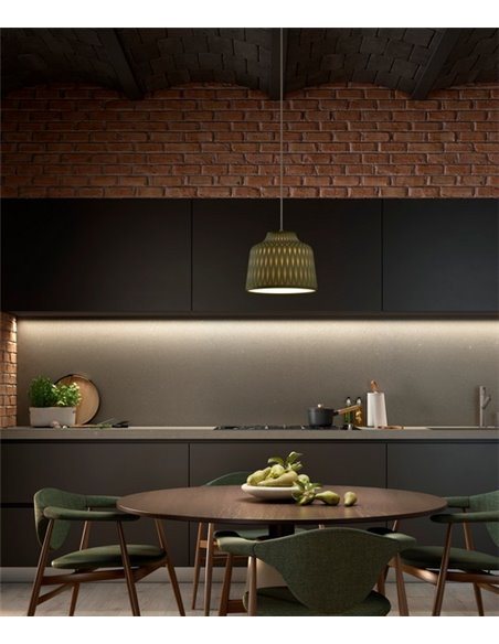 Lámpara colgante Soft – Bover – Lámpara decorativa de silicona, Disponible en 3 acabados, Diámetro: 30 cm