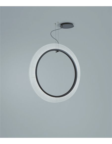Lámpara colgante Roda – Bover – Lámpara minimalista circular en 3 tamaños, LED Regulable 1-10V