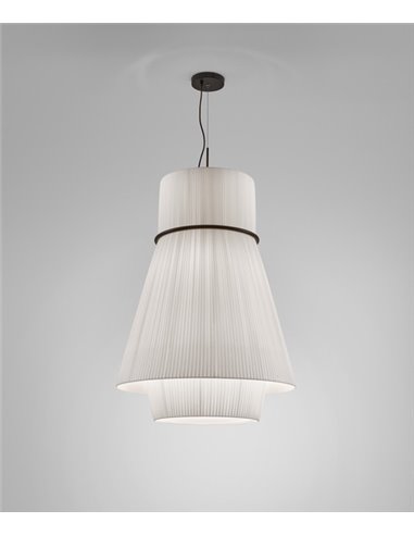 Lámpara colgante Folie S/70.2 – Bover – Pantalla de cinta translúcida, Diámetro: 70 cm