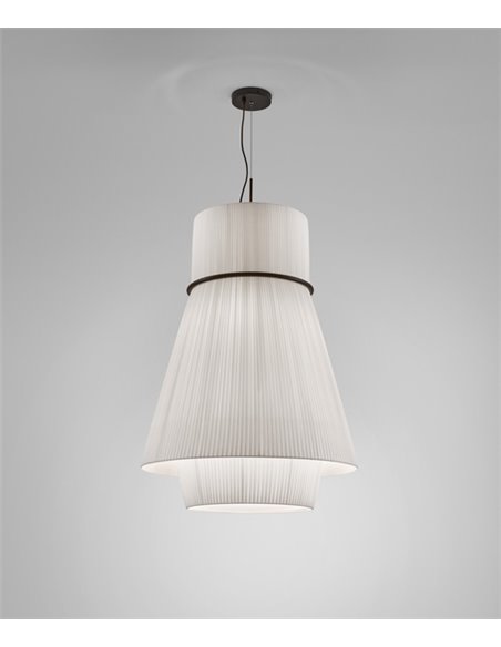 Lámpara colgante Folie S/70.2 – Bover – Pantalla de cinta translúcida, Diámetro: 70 cm
