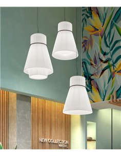 Lámpara colgante Folie S/70.2 – Bover – Pantalla de cinta translúcida, Diámetro: 70 cm