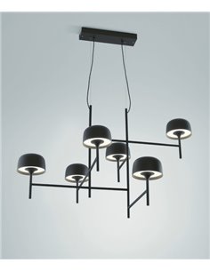 Lámpara colgante Bol – Bover – Decorativa con 6 luces, LED Regulable TRIAC