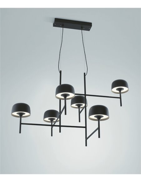 Lámpara colgante Bol – Bover – Decorativa con 6 luces, LED Regulable TRIAC