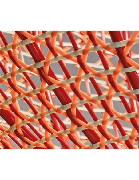 Lámpara colgante de techo Nans – Bover – Lámpara de exterior, Pantallas de fibra sintética tejida a mano, LED regulable Triac