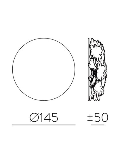 Aplique de pared Chamaleon – ACB – Lámpara decorativa hecha de musgo 100% natural, LED 3000K