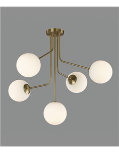 Lámpara colgante Parma – ACB – Lámpara tipo bola con 5 luces, Metal oro viejo 2