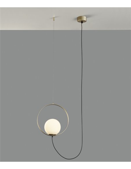 Lámpara colgante Halo – ACB – Lámpara tipo bola minimalista en 2 colores, LED 3000K