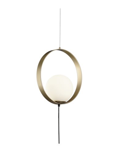 Lámpara colgante Halo – ACB – Lámpara tipo bola minimalista en 2 colores, LED 3000K