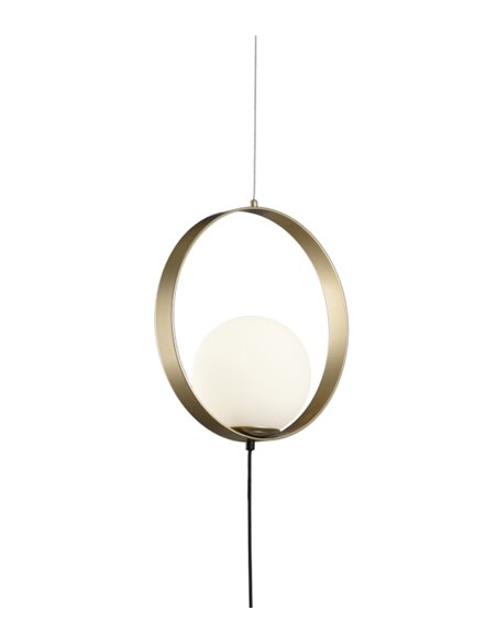 Lámpara colgante Halo – ACB – Lámpara tipo bola minimalista en 2 colores, LED 3000K