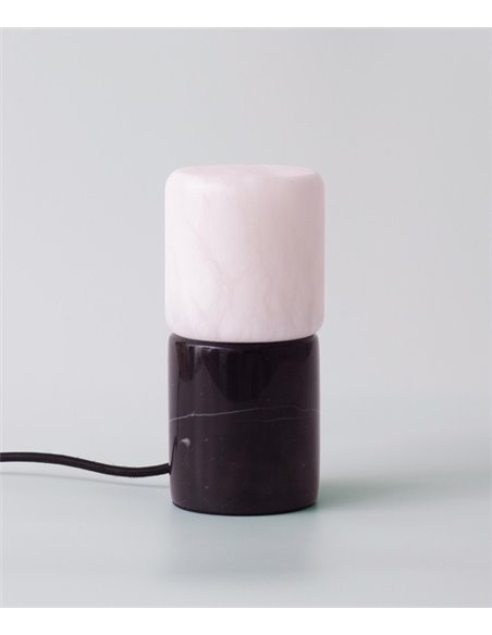 Lámpara de mesa Rock – Robin – Lámpara de mármol y alabastro, 1xE27