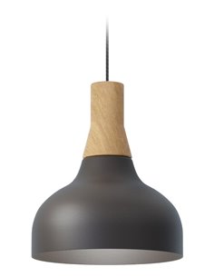 Lámpara colgante Reiko Cone – Robin – Lámpara moderna de metal y fresno, Ø 21 cm 2