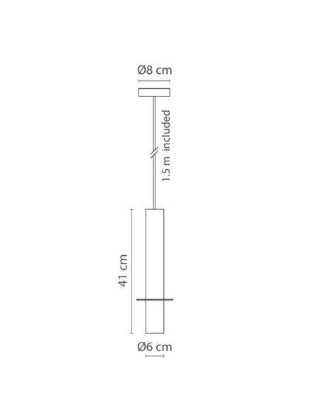 Lámpara colgante Rita – Robin – Lámpara minimalista negra de cemento, 1xGU10