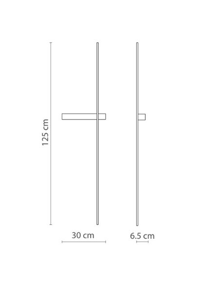 Aplique de pared Rut – Robin – Lámpara minimalista negra, LED 700 lm 3000K, Altura: 12.5 cm