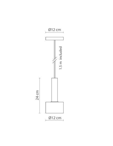 Lámpara colgante Renata – Robin – Diseño moderno en 2 tamaños, Disponible en negro y blanco