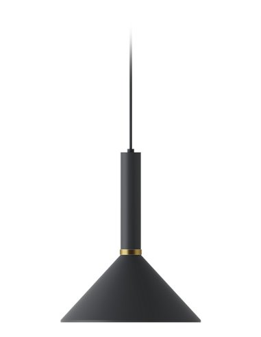 Lámpara colgante Renata Cone – Robin – Estilo moderno, Pantalla de aluminio en 2 colores, 1xE27