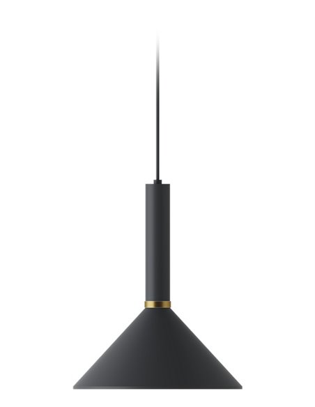 Lámpara colgante Renata Cone – Robin – Estilo moderno, Pantalla de aluminio en 2 colores, 1xE27