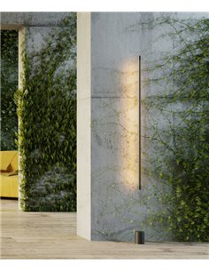 Lámpara de pie René – Robin – Lámpara minimalista negra, LED 500 lm 3000K, Altura: 120 cm