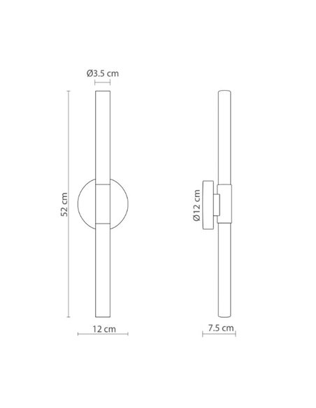 Aplique de pared Roos – Robin – Lámpara LED 3000K, Diseño minimalista en 2 acabados