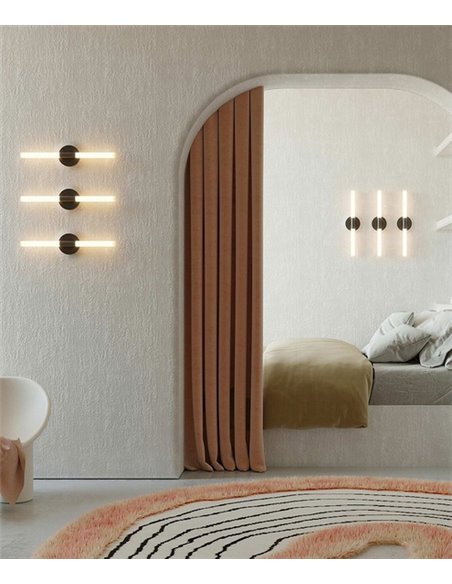 Aplique de pared Roos – Robin – Lámpara LED 3000K, Diseño minimalista en 2 acabados