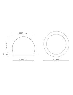 Lámpara de pared/techo Roi Disc – Robin – Disco en dos acabados, Pantalla de cristal, Ø 15 cm 2
