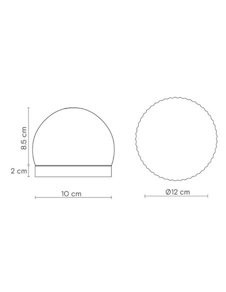 Lámpara de techo/pared Roi Simple – Robin – Pantalla de vidrio en dos acabados, Ø 12 cm