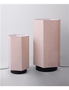 Lámpara de pie Roxi – Robin – Disponible en 2 tamaños: 57 cm/78 cm, Pantalla de tela crema blanca