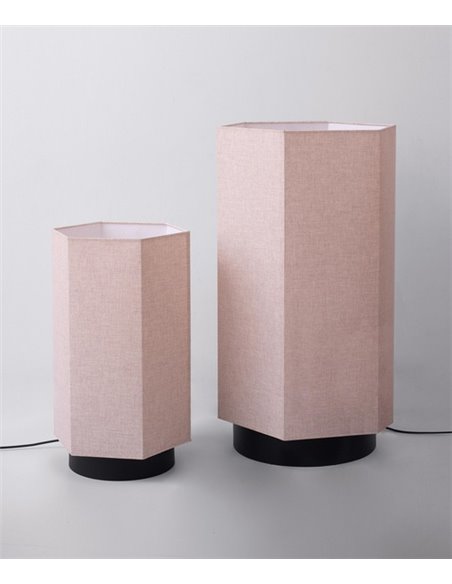 Lámpara de pie Roxi – Robin – Disponible en 2 tamaños: 57 cm/78 cm, Pantalla de tela crema blanca