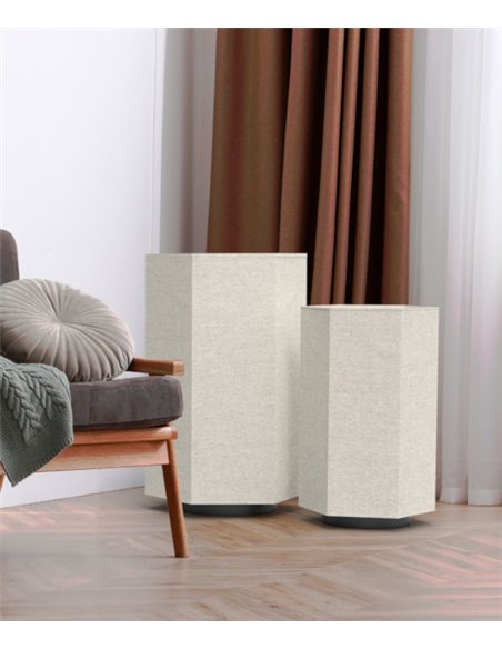 Lámpara de pie Roxi – Robin – Disponible en 2 tamaños: 57 cm/78 cm, Pantalla de tela crema blanca