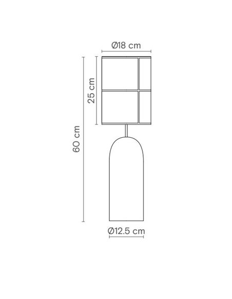 Lámpara de mesa Rania – Robin – Base de hormigón, Pantalla crema blanca