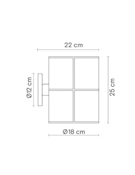 Aplique de pared Rania – Robin – Pantalla crema blanca en 2 tamaños