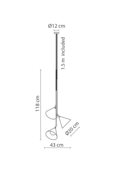 Lámpara colgante Rubi Trio – Robin – Diseño moderno con 3 pantallas, Color negro con interior dorado Lámpara colgante Rubi Trio – Robin – Diseño moderno con 3 pantallas, Color negro con interior dorado