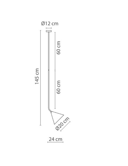 Lámpara colgante Rubi Mono Side – Robin – Diseño minimalista en negro, interior dorado Lámpara colgante Rubi Mono Side – Robin – Diseño minimalista en negro, interior dorado