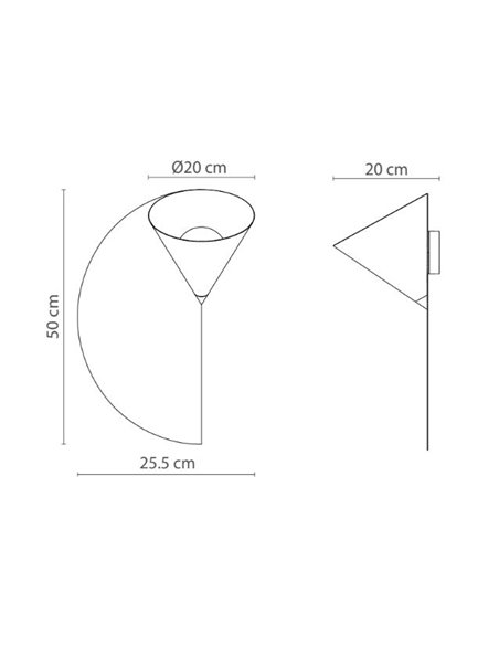 Aplique de pared Rubi Duo – Robin – Estilo moderno en negro y dorado