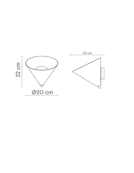 Aplique de pared Rubi – Robin – Lámpara moderna en negro y dorado