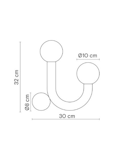 Lámpara de mesa Rigoberta – Robin – Diseño minimalista con 2 luces, Disponible en negro o blanco