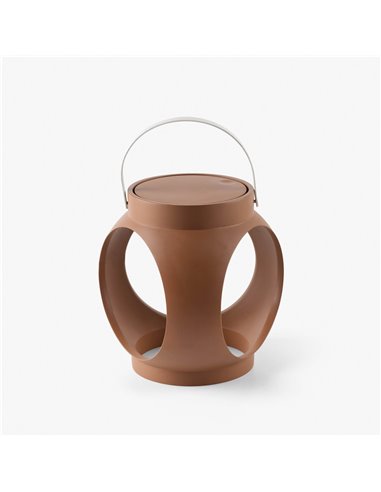 Lámpara portátil recargable Candela - Faro - Lámpara de exterior regulable, acabado terracota