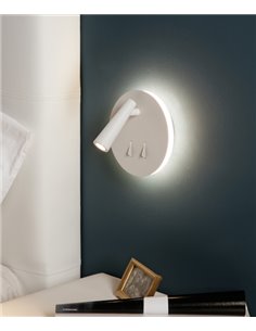Aplique de Pared - ACB - Lámpara de lectura Led regulable blanco Ø15 cm