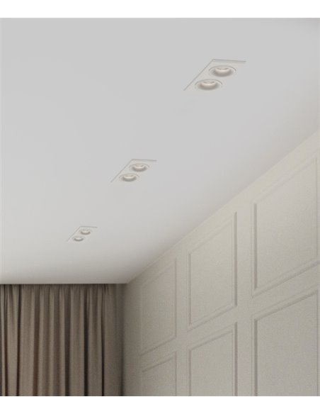 Foco Downlight Waka 2 - ACB - Empotrable de 2 Luces LED color blanco