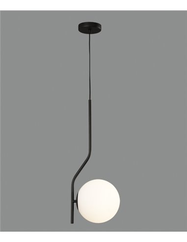 Lámpara Colgante Maui - ACB - Oro y pantalla de cristal blanco