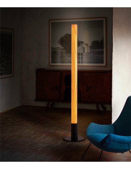 Lámpara de pie Estela - LZF Lamps - Diseño elegante de chapa de madera, Regulable