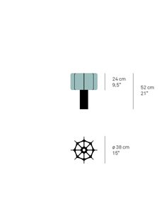 Lámpara de mesa Kactos - LZF - Lámpara artesanal de madera, altura: 52 cm