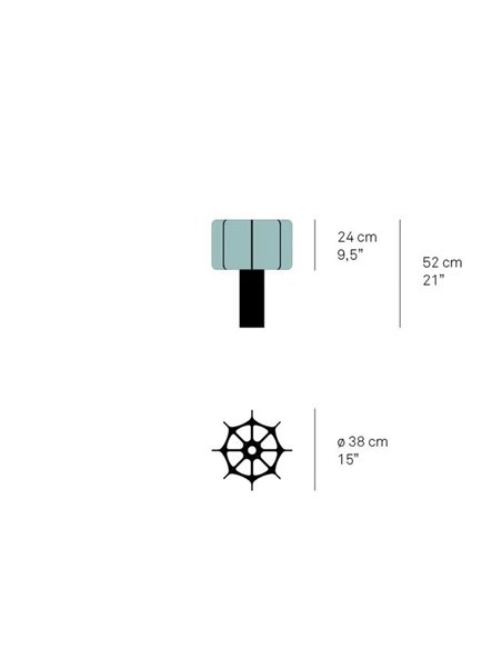 Lámpara de mesa Kactos - LZF - Lámpara artesanal de madera, altura: 52 cm