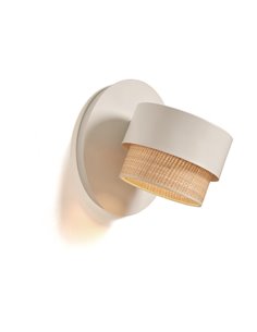 Lámpara de pared Kan XL – Luxcambra – Lámpara orientable, pantalla de rafia